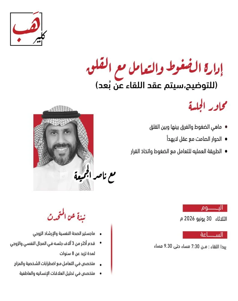 إدارة الضغوط والتعامل مع القلق